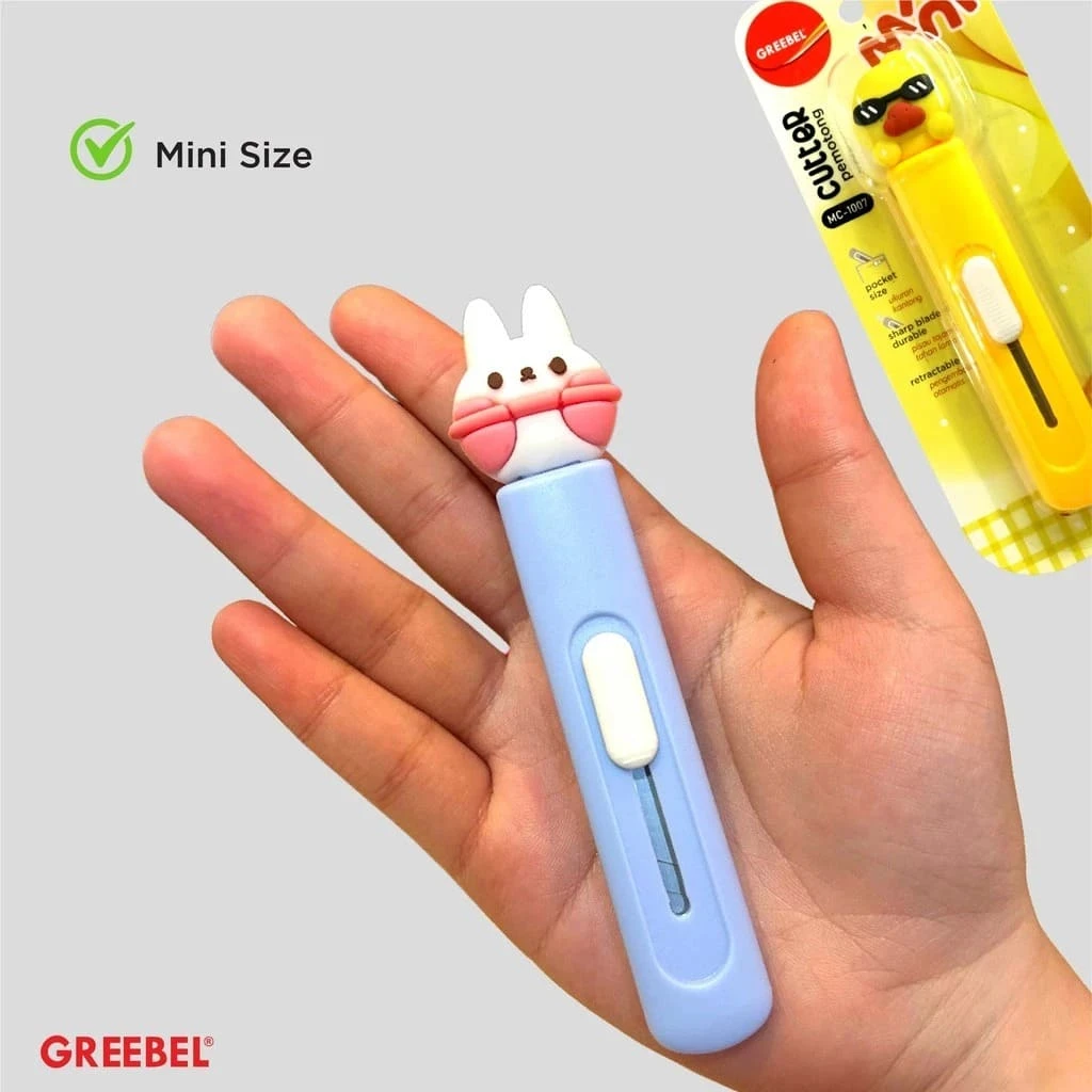 Cutter Greebel Mini MC-1007 / Pisau Pemotong Ukuran Mini / Kater Karakter Lucu